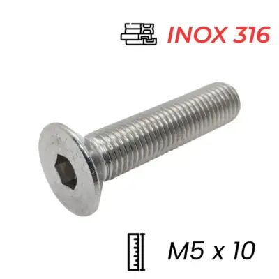 Lục Giác Chìm Col Inox 316 DIN7991 M5x10