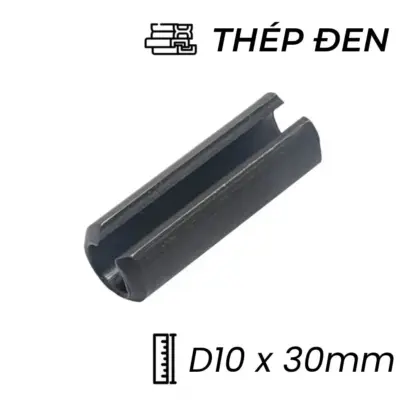 Chốt Ống DIN1481 Thép 65Mn Đen D10x30mm (25Cái/Bịch)
