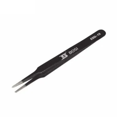 Nhíp Inox Chống Tĩnh Điện 120x9x2 mm Bosi BS459032