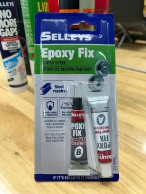 Keo Dán Kim Loại Selleys Epoxy Fix Super Steel 2×10 ml (Thùng 12 Hộp, 12 Tuýp/Hộp)