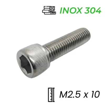 Lục Giác Chìm Đầu Trụ Inox 304 DIN912 M2.5×10