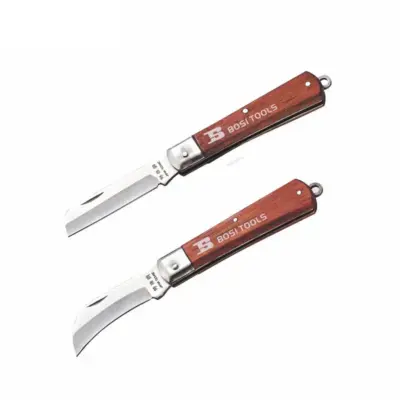 Dao Gọt Dây Điện Gấp Gọn Lưỡi Cong 193 mm Bosi BS303192