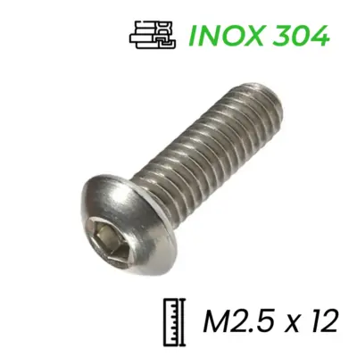 Lục Giác Chìm Mo Inox 304 ISO7380 M2.5×12