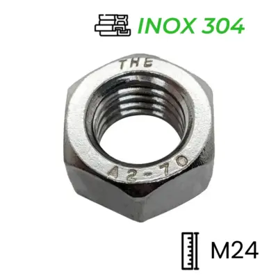 Tán Inox 304 DIN934 M24