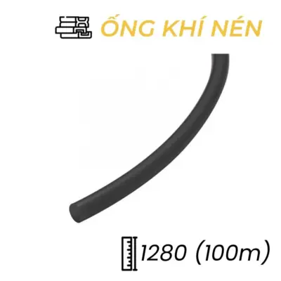 Dây Hơi Khí Nén PU Phi 12 Màu Đen OD12 x ID8 mm CDC PU 1280 (100m)