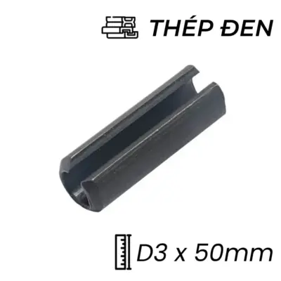 Chốt Ống DIN1481 Thép 65Mn Đen D3x50mm (100Cái/Bịch)