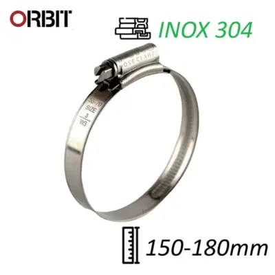 Đai Siết Cổ Dê Inox 304 – Orbit Dùng Cho Ống 150-180mm