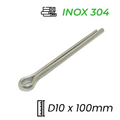 Chốt Chẻ Inox 304 (Chốt Bi) GB91 D10x100mm