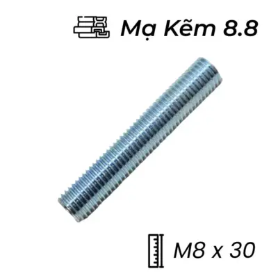Guzong Thép Mạ Kẽm 8.8 M8x30