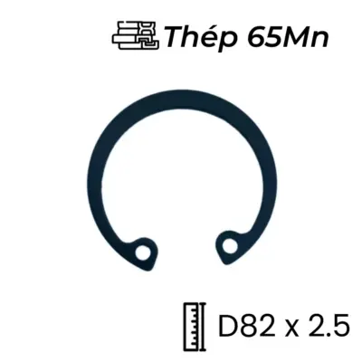 Phe Gài Lỗ Thép 65Mn DIN472 D82x2.5