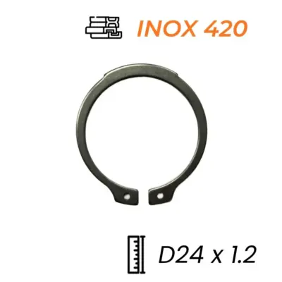 Phe Gài Trục Inox 420 DIN471 D24x1.2
