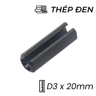 Chốt Ống DIN1481 Thép 65Mn Đen D3x20mm (50Cái/Bịch)
