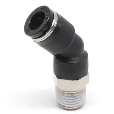 Đầu Nối Nhanh Khí Nén Dạng Cong 45° Ren Ngoài Pisco PLH8-03-C