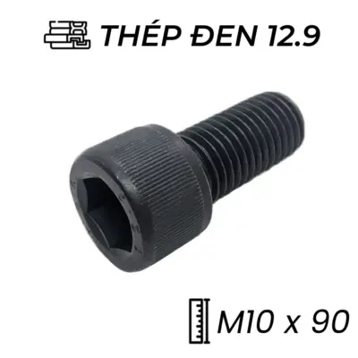 Lục Giác Chìm Đầu Trụ Thép Đen 12.9 DIN912 M10x90