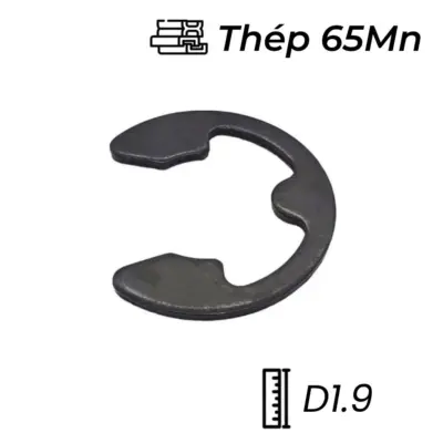 Phe Gài Trục Chữ E Thép DIN6799 D1.9 (10Cái/Bịch)