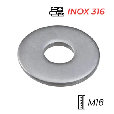 Lông Đền Phẳng Inox 316 DIN9021 M16
