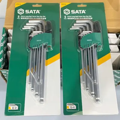 Bộ Cây Vặn Lục Giác Bi Loại Dài 9 Chi Tiết – Hệ Mét SATA 09101A