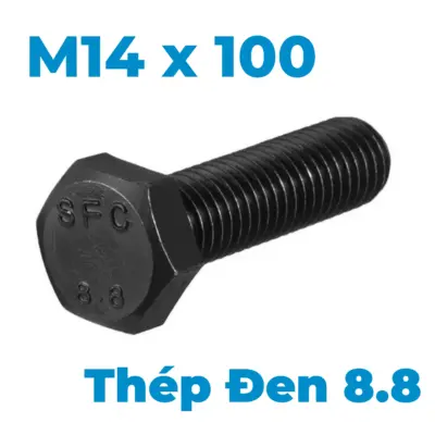 Bulong Thép Đen 8.8 DIN933 M14x100