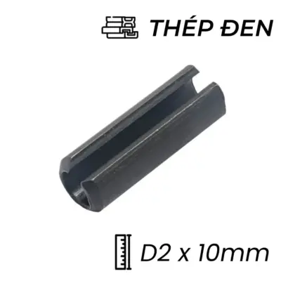 Chốt Ống DIN1481 Thép 65Mn Đen D2x10mm (50Cái/Bịch)
