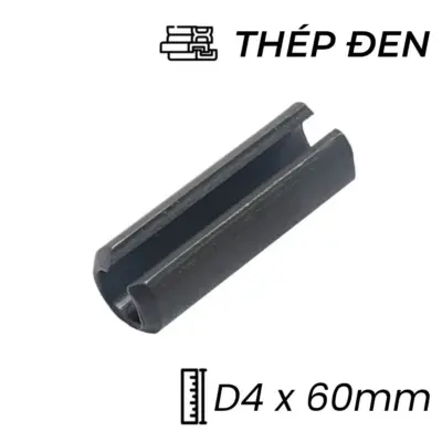 Chốt Ống DIN1481 Thép 65Mn Đen D4x60mm (50Cái/Bịch)