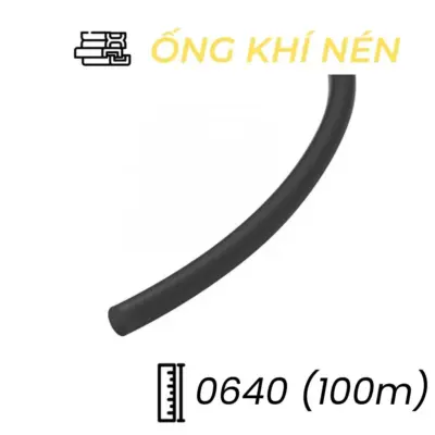 Dây Hơi Khí Nén PU Phi 6 Màu Đen OD6 x ID4 mm CDC PU 0640 (100m)