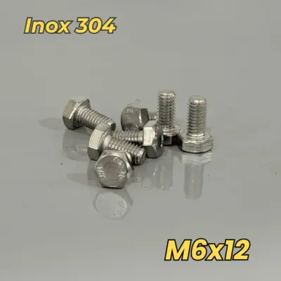 Bulong Inox 304 DIN933 M6x12