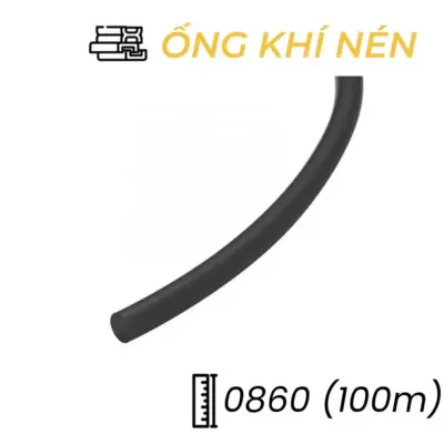 Dây Hơi Khí Nén PA Phi 8 Màu Đen OD8 x ID6 mm CDC PA 0860 (100m)