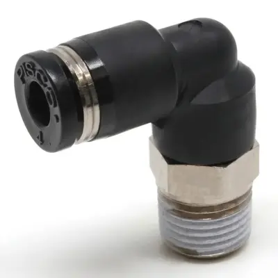 Đầu Nối Nhanh Khí Nén Dạng Cong 90° Ren Ngoài Pisco PL4-N1UW