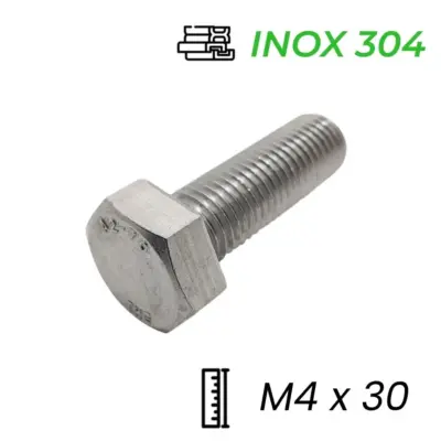 Bulong Inox 304 DIN933 M4x30