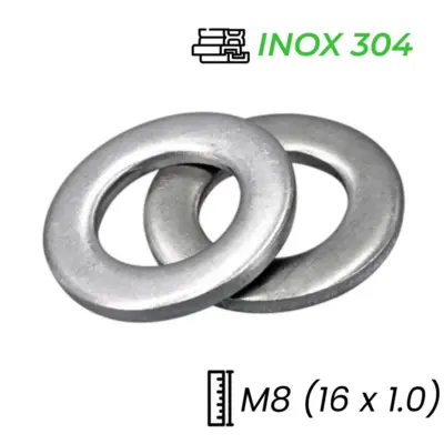 Lông Đền Phẳng Inox 304 M8 (16×1.0)
