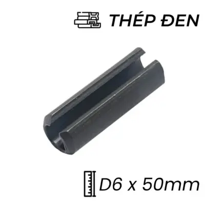 Chốt Ống DIN1481 Thép 65Mn Đen D6x50mm (25Cái/Bịch)