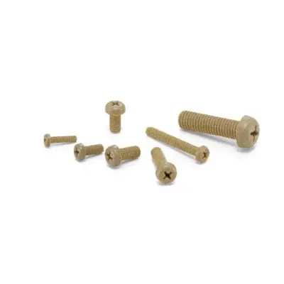 Bulong Pake Đầu Tròn Nhựa PEEK M3x8 NBK Dòng SPE-P