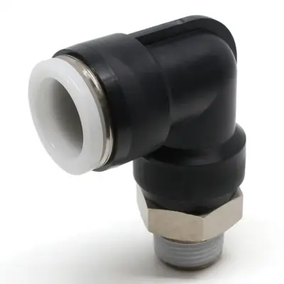 Đầu Nối Nhanh Khí Nén Dạng Cong 90° Ren Ngoài Pisco PL5/8-03W
