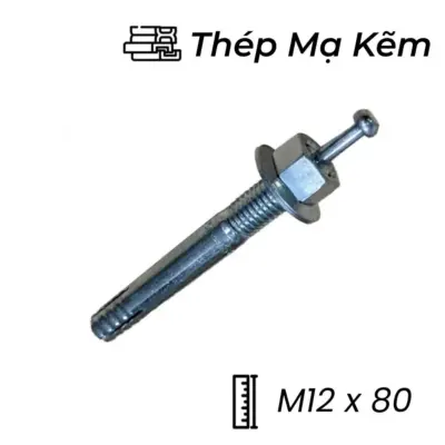 Tắc Kê Nở Đinh Sanko Thép Mạ Kẽm M12x80