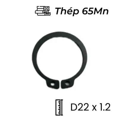 Phe Gài Trục Thép 65Mn DIN471 D22x1.2 (10Cái/Bịch)
