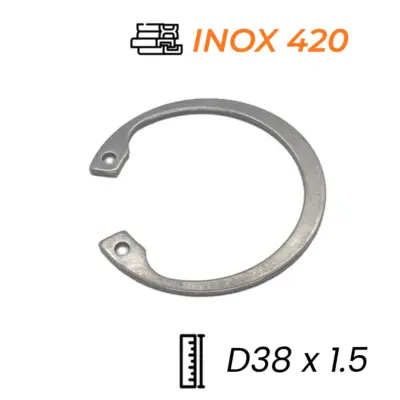 Phe Gài Lỗ Inox 420 DIN472 D38x1.5