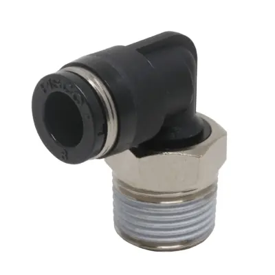 Đầu Nối Nhanh Khí Nén Dạng Cong 90° Ren Ngoài Pisco PL10-03MW