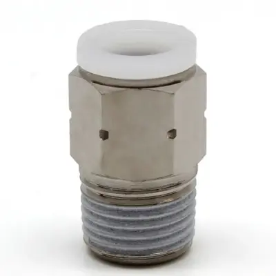 Đầu Nối Nhanh Khí Nén Dạng Thẳng Thân Lục Giác Ren Ngoài Pisco PC1/4-N0MU