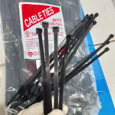 Dây Rút Nhựa Chống Tia UV Màu Đen DONG-A 370×7.6mm (300 Sợi/Bịch)