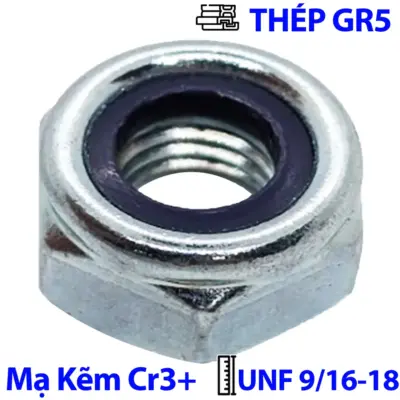 Tán Keo Thép Mạ Kẽm Trắng Cr3+ GR 5 UNF 9/16-18 (NE)