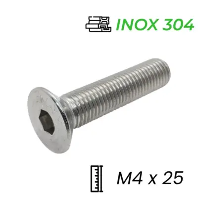 Lục Giác Chìm Col Inox 304 DIN7991 M4x25