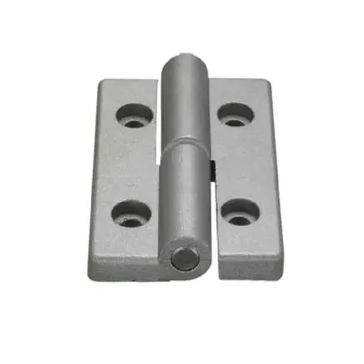 Bản Lề Tháo Rời Trái Nhôm Hợp Kim Sơn Tĩnh Điện Màu Bạc (HHPNLK-S5-25) L 80 mm