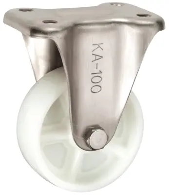 Bánh Xe Nylon Càng Inox Cố Định Không Phanh D100 UKAI PKA-100