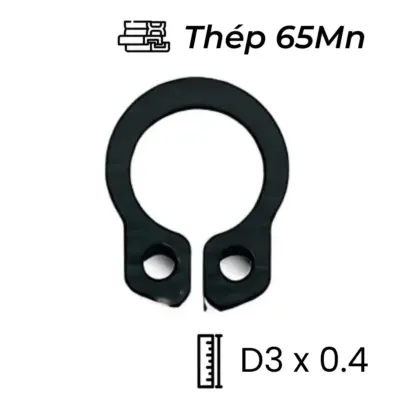 Phe Gài Trục Thép 65Mn DIN471 D3x0.4 (50Cái/Bịch)