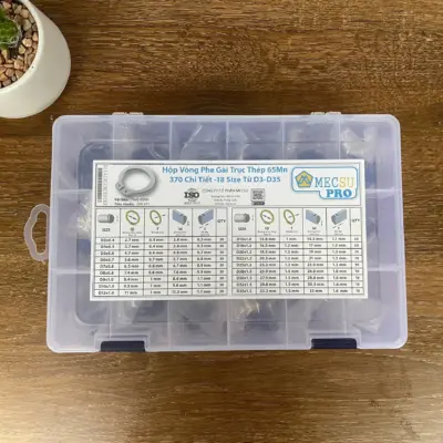 Hộp Vòng Phe Gài Trục Thép 65Mn DIN471 370 Chi Tiết 18 Size Từ D3-D35