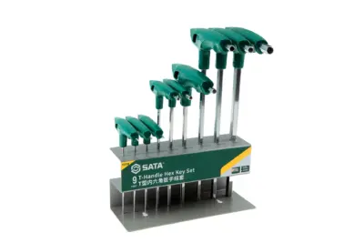 Bộ Cây Vặn Lục Giác Chữ T 9 Chi Tiết – Hệ Mét SATA 09118
