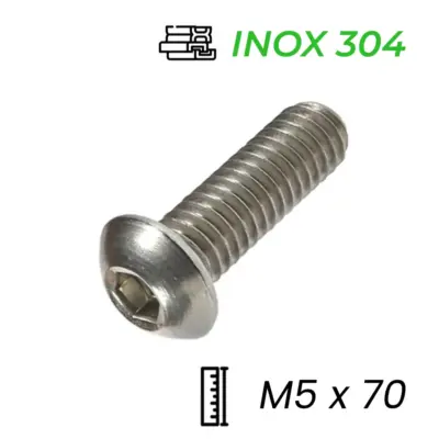 Lục Giác Chìm Mo Inox 304 ISO7380 M5x70