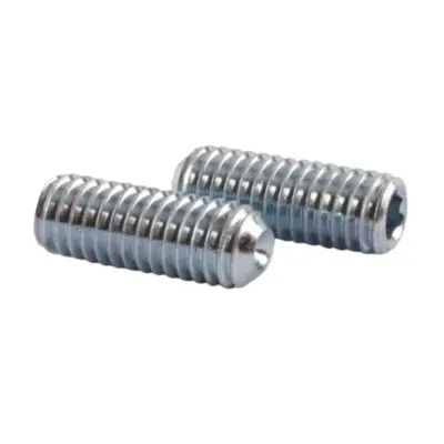 Vít Trí Đuôi Lõm Thép Mạ Kẽm Trắng Cr3+ 10.9 DIN916 M16x30