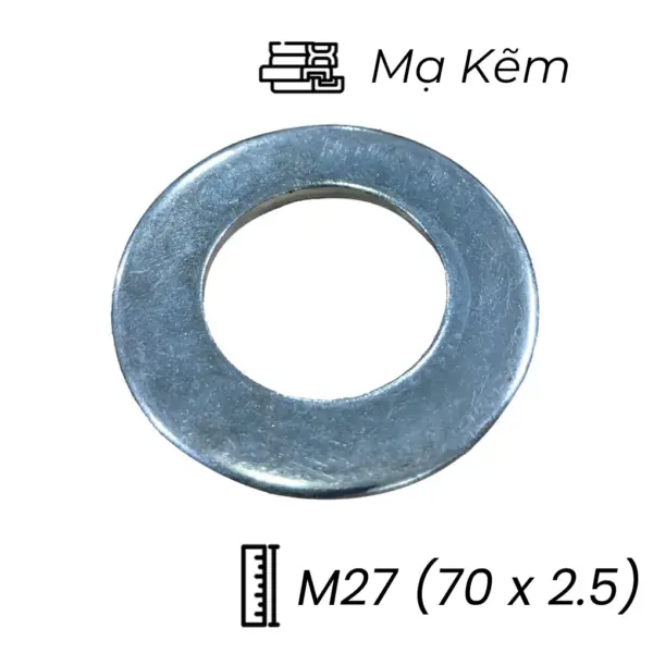 Lông Đền Phẳng Thép Mạ Kẽm M27 (70×2.5)