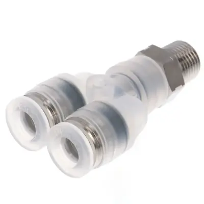 Đầu Nối Nhanh Khí Nén Dạng Chữ Y Ren Ngoài Pisco PPX1/4-01SUS-S